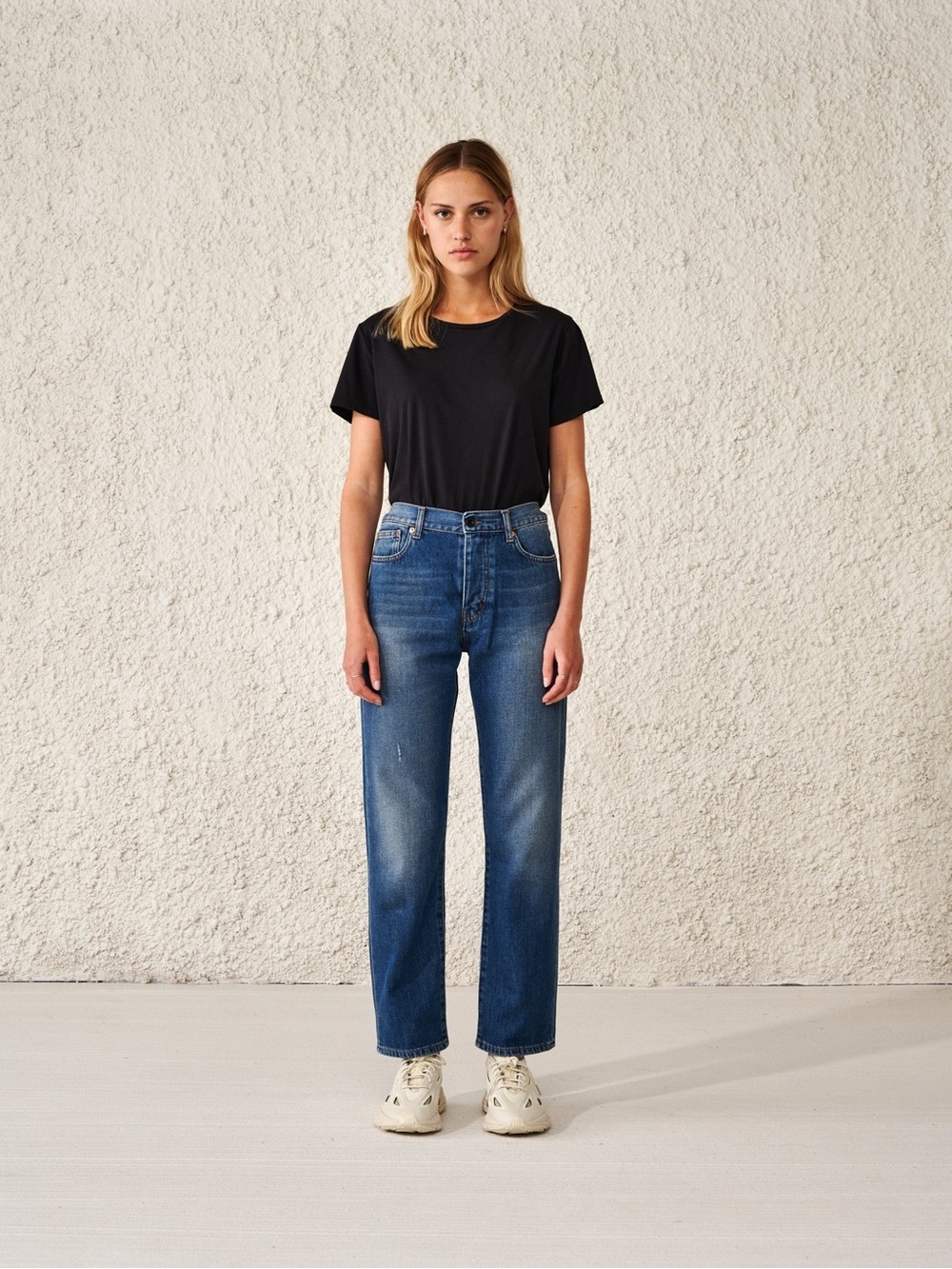 Bellerose Belgium High Rise Wide Leg Jeans Farfetch Blue Denim
